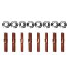 M8 1.25 Threaded Turbo Studs Kit, Exhaust Manifold Hardware Kit, High Pressure Metal Alloy Stud Bolt Nut Set, Direct Replacement for Turbocharger and Engine Manifold view 1