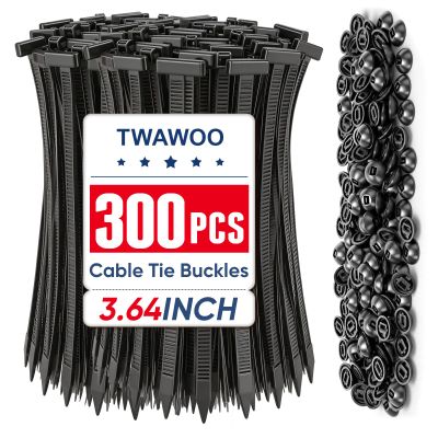 TEAWOO 300Pcs Nylon Universal Cable Tie Buckles, High-Strength Self-Locking Zip Ties, Car Bumper Fender Retainers, Fasteners for Automotive Repair & Home Organization