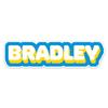 Pixel Style Bradley Name Sticker - Waterproof Vinyl Decal for Car Bumper, Laptop, Luggage, Water Bottle, Phone Cases, Wall, Window, Sticker Size - 6'' Longer Side view 1