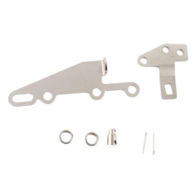 Shifter Bracket Lever Kit 35498, Auto Transmission Shifter Cable Bracket Kit, Steel Secure Support for Turbo TH200 TH350 TH400 700R4 4L60, Includes 6pcs Shift Lever Bracket and Rod