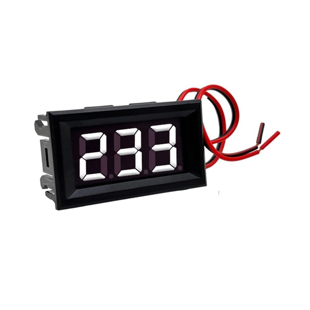 LED Display Voltmeter Digital AC 70-500V 0.56" LED Digital Voltmeter Voltage Meter Volt Instrument Tool 2 Wires Red Green Blue Display(Red)