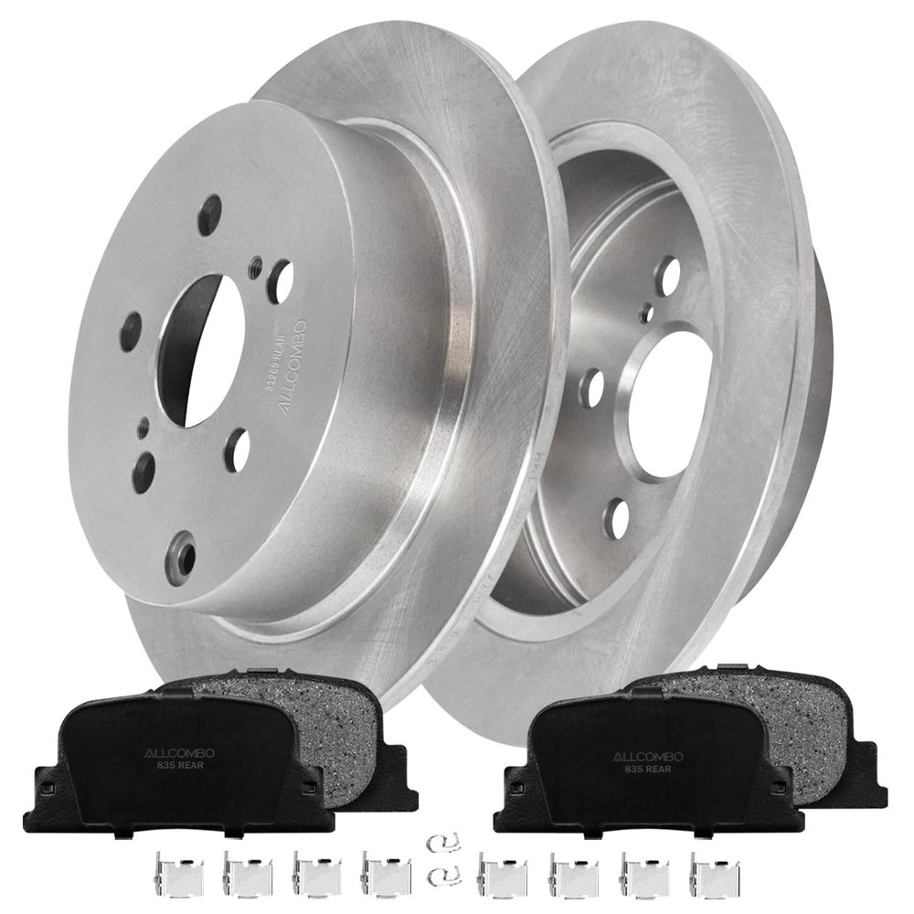 ALLCOMBO 10.59" Rear Brake Kit Compatible with 2005-2010 Scion TC