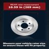 ALLCOMBO 10.59" Rear Brake Kit Compatible with 2005-2010 Scion TC view 3