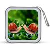 FodPand Wildlife Animal Snail CD Case 40 Capacity CD Holder Organizer Portable Zipper DVD Collection Storage Bag Compact Cases Storage Binder Plastic Holder Disc Car Home Travel view 1