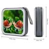 FodPand Wildlife Animal Snail CD Case 40 Capacity CD Holder Organizer Portable Zipper DVD Collection Storage Bag Compact Cases Storage Binder Plastic Holder Disc Car Home Travel view 2