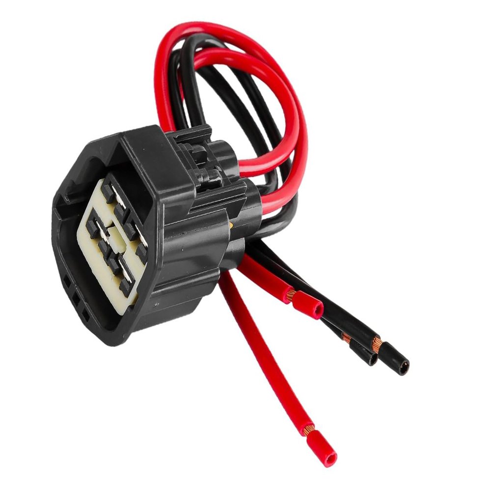 VI5GKE 4Pins Radiator Cooling Fan Connector Plug Socket Cable Wire Pigtail 19153180 Compatible for Dodge Challenger Ford Lincoln Jeep