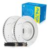 PHILTOP Front Brake Kit Fit for 2013-2018 Lexus ES300h, Brakes Rotors Ceramic Brakes Pads Replacement: 11.65 inch (296mm) Rotors Drilled and Slotted31434+D1293 view 1