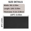 MZGTYW Diamond-Plate Rubber Flooring Rolls, 3x4FT Garage Floor Mat, for Garage Floor, RV Trailer Flooring, Water/Stain Resistant Parking Mat .Black view 3
