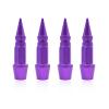 4 Pieces 45mm Spiked Aluminum Tire Valve Stem Caps Universal Premium Dustproof and Leak Proof Wheel Stem Covers for Car Truck SUV Motorcycle Bike Bicycle(Purple) view 1