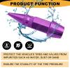 4 Pieces 45mm Spiked Aluminum Tire Valve Stem Caps Universal Premium Dustproof and Leak Proof Wheel Stem Covers for Car Truck SUV Motorcycle Bike Bicycle(Purple) view 4