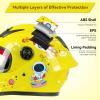 DOT Approved Kids Youth Full Face Motorcycle Helmet, Lightweight, Yellow, L view 4