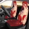 Loklneyk Anime Girl Japanese Geisha Pattern Universal Car Seat Covers 2-Piece Set - Stretch-to-Fit Front Seat Protectors for Cars, Trucks & Suvs | Bucket-Style Fit, Breathable view 3