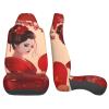 Loklneyk Anime Girl Japanese Geisha Pattern Universal Car Seat Covers 2-Piece Set - Stretch-to-Fit Front Seat Protectors for Cars, Trucks & Suvs | Bucket-Style Fit, Breathable view 4