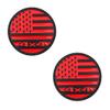 DEAELF 2PCS American Flag 3D Metal Emblem Decal, 4x4 USA Flag Round Zinc Alloy Car Badge, Patriotic Vehicle Body Adhesive Sticker, Auto Exterior Decoration Accessory for Bumpers Window Truck (Red) view 1