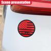 DEAELF 2PCS American Flag 3D Metal Emblem Decal, 4x4 USA Flag Round Zinc Alloy Car Badge, Patriotic Vehicle Body Adhesive Sticker, Auto Exterior Decoration Accessory for Bumpers Window Truck (Red) view 3