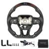 Forged Carbon Fiber LED Shift Light Steering Wheel - D-Type Racing Design for Hellcat (2015-2023) with Real-Time Data Display view 1