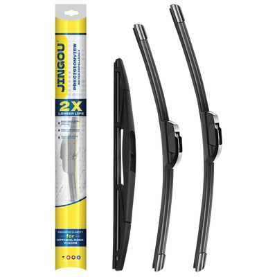JINGOU 3 Pack Wiper Blades 24"/18"/14",Compatible with 2005-2009 Subaru Legacy,Front and Rear Windshield Wipers Runs Smoothly and Quietly Providing a Good View