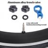 Tomotato Bike Valve Extender, Aluminium Alloy Valve Stem Extension Inner Tyre Valves Extension Prestas Valve Extender Kit with Valve Core Remover Tool for Bicycle (45mm) view 3