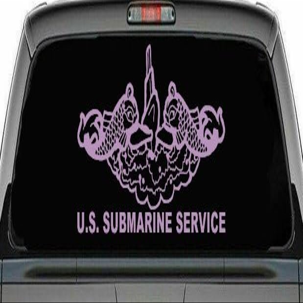 U.S. Submarine Service with Dolphins Military Vinyl Decal Sticker