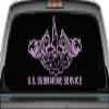 U.S. Submarine Service with Dolphins Military Vinyl Decal Sticker view 1