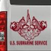 U.S. Submarine Service with Dolphins Military Vinyl Decal Sticker view 1