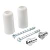 Cnoula11 1pair Metal & Plastic No Cut Frame Guard Sliders Protector White For Yamaha & For Suzuki Universal Motorbike view 1
