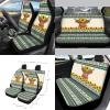 Wanyint Car Seat Cover Set 15 PCS, with Steering Wheel Seat Belt Strap Rear View Mirror Cover Trash Can Cup Coaster Keychain Air Vent Storage Bag Universal Fit, Aztec Highland Cow Sunflower Blue view 2