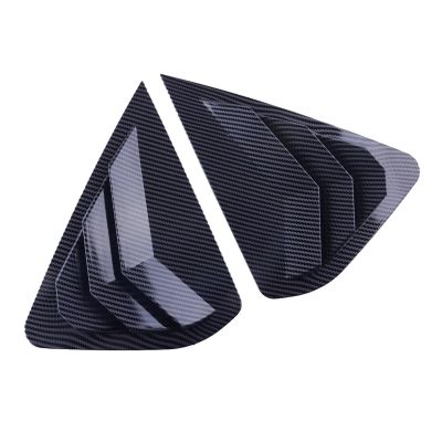 FSWVVUI 2Pcs Car Rear Side Window Compatible for N-issan Altima Teana 2013 2014 2015 2016 2017 2018 ABS Louvers Cover Air Vent Exterior Accessories(Carbon Look)
