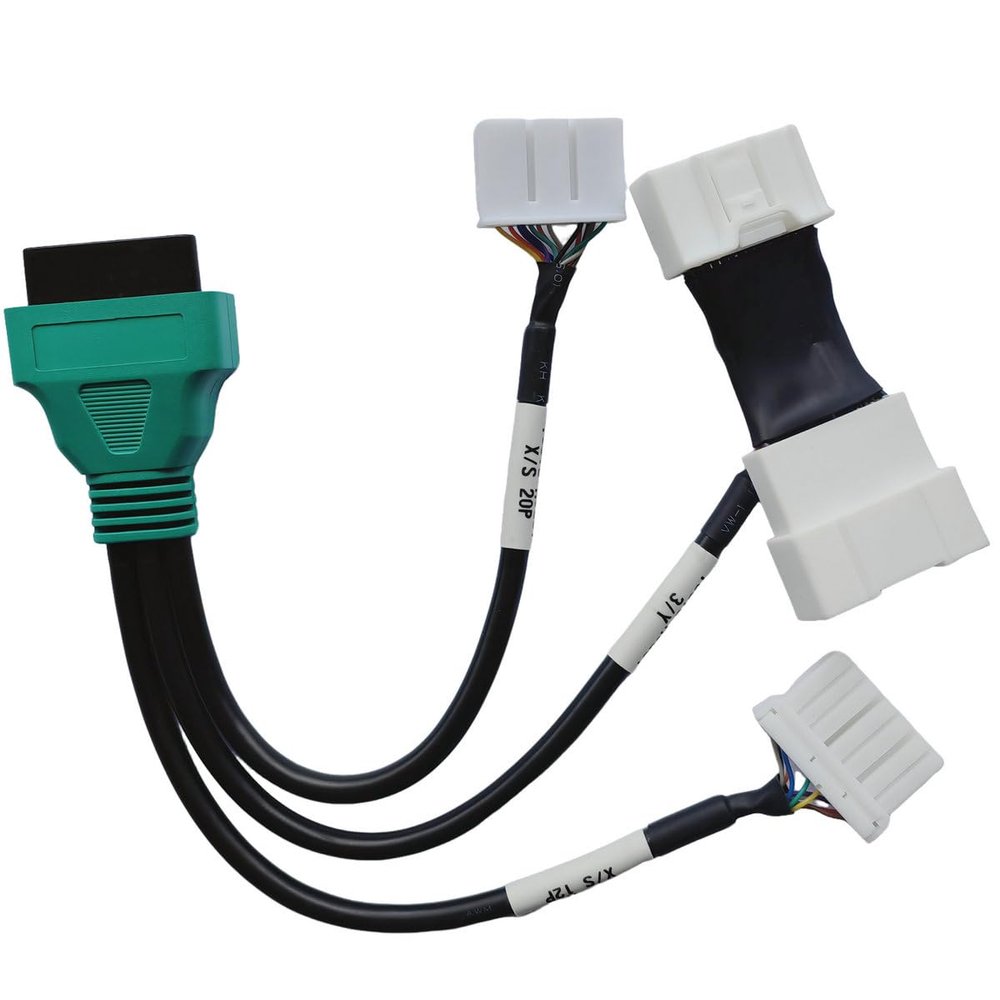 Model 3/Y/X/S CAN Diagnostic OBD 3-in-1 Harness Cable,OBD2 Diagnostic Scanners Adapter, CAN Bus Data Reading Tool Connector Green 30CM