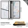 Bolaz Sloths and Sunflowers Car Registration and Insurance Holder Leather Vehicle Document Glove Box Organizer for License Cards Accessories view 3