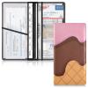 Bolaz Pink Ice Cream Car Registration and Insurance Holder Leather Vehicle Document Glove Box Organizer for License Cards Accessories view 1