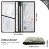Bolaz Forest Painting Car Registration and Insurance Holder Leather Vehicle Document Glove Box Organizer for License Cards Accessories view 3