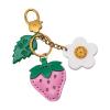 arzgul Adorable Elephant Fruit Design PU Leather Keychain Portable for Car Keys Secure Clasp(pink strawberry) view 1