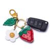 arzgul Adorable Elephant Fruit Design PU Leather Keychain Portable for Car Keys Secure Clasp(pink strawberry) view 2