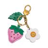 arzgul Adorable Elephant Fruit Design PU Leather Keychain Portable for Car Keys Secure Clasp(pink strawberry) view 4