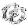 HARFINGTON 2pcs T-Bolt Hose Clamp 45-55mm (1.8-2.2") 304 Stainless Steel Double Head Adjustable Intake Radiator Tube Clamps for Automotive Plumbing Industrial Intercooler Pipe view 1