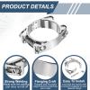 HARFINGTON 2pcs T-Bolt Hose Clamp 45-55mm (1.8-2.2") 304 Stainless Steel Double Head Adjustable Intake Radiator Tube Clamps for Automotive Plumbing Industrial Intercooler Pipe view 4