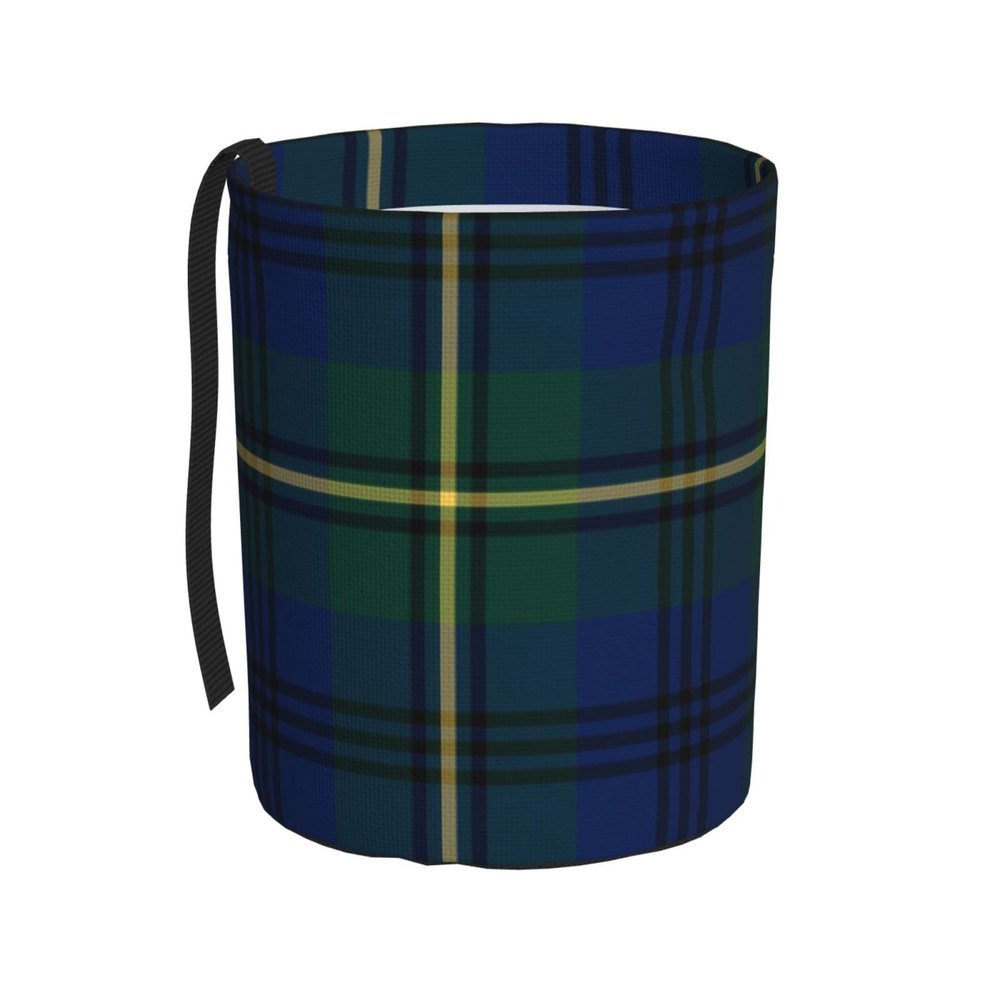 Tsfaaoc Clan Johnstone Tartan Car Trash Can with Strap, 3l Vehicle Garbage Bin, Foldable Oxford Cloth Auto Trash Bag for Car Truck SUV Interior Organization
