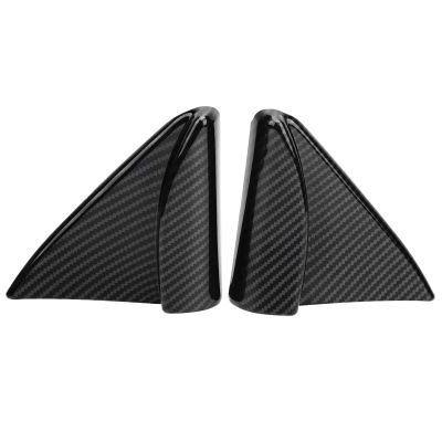 A Pillar Triangular Trim Cover Carbon Fiber Style Interior Windshield Decor, Fit for NP300 Frontier 2015-2019