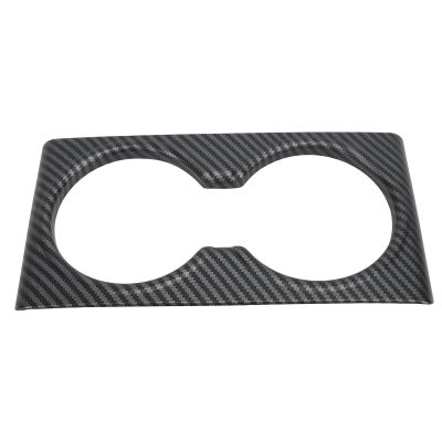 Rear Console Armrest Cup Holder Cover Trim, Glossy Black ABS, for 2024 Model 3 Highland