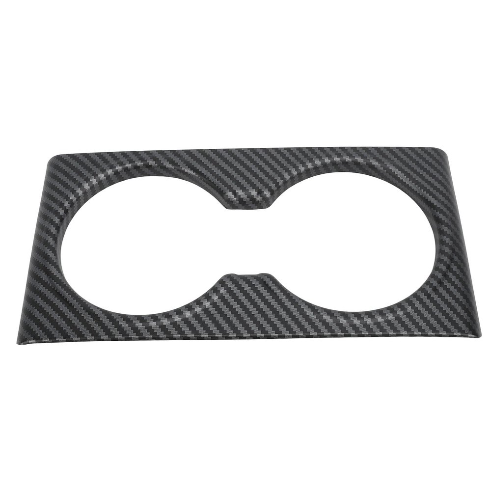 Rear Console Armrest Cup Holder Cover Trim, Glossy Black ABS, for 2024 Model 3 Highland