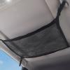 Black Polyester Webbing Car Ceiling Mesh Storage Bag, Car Roof Net Bag with Release Buckle Design, Multifunctional Handle Fixed Storage Net for Car Sundries Accessories, Lightweigh view 2