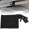 Black Polyester Webbing Car Ceiling Mesh Storage Bag, Car Roof Net Bag with Release Buckle Design, Multifunctional Handle Fixed Storage Net for Car Sundries Accessories, Lightweigh view 4