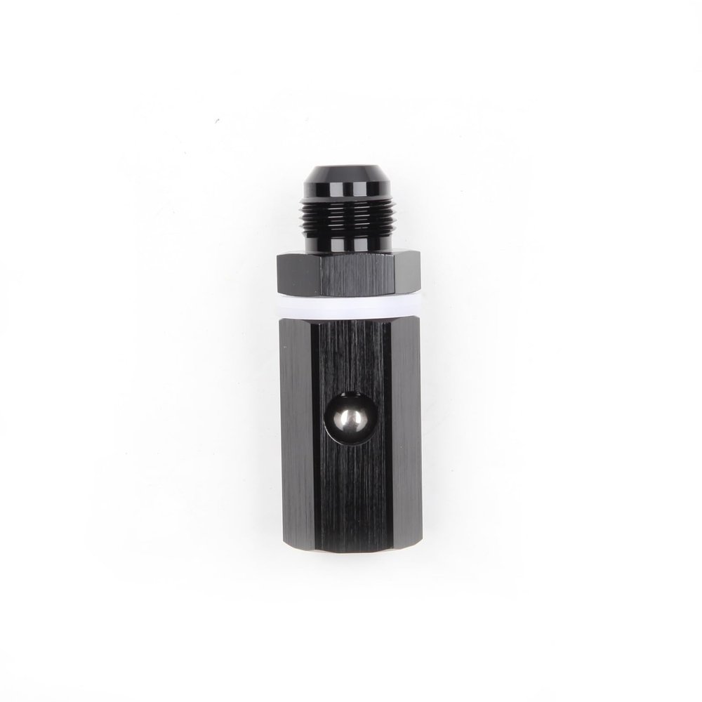 AdlerSpeed US Ship -8AN AN8 Aluminum Roll Over Vent Valve Tank Mounted Fitting Adapter Black