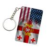 SMLBNE Half American Georgia Georgian Flag Acrylic Keychain 2x3in Men Women Daily Outdoor Carry87 view 1
