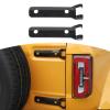 JOSHELA for Bronco Black Carbon Fiber Rear Door Tailgate Hinge Cover Trim for Ford Bronco 2021-Present ABS Exterior Accessories 2pcs view 1