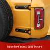 JOSHELA for Bronco Black Carbon Fiber Rear Door Tailgate Hinge Cover Trim for Ford Bronco 2021-Present ABS Exterior Accessories 2pcs view 4