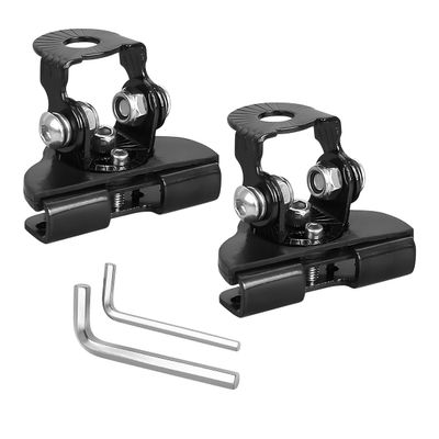 ANFTDCO 2PCS Car LED Light Bar Mounting Bracket, Adjustable Automotive LED Work Light Mount Bracket, Vehicle Pillar Hood Lighting Mount Clamp Holder Accessories, Universal Fit (Black)
