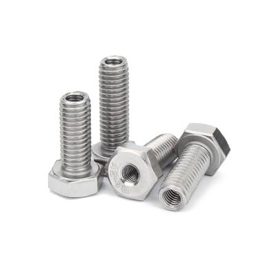 2pcs M12 x 20mm Hole M5 Hollow External Hexagon Screw Thread Socket Through Bolt 304 Stainless Steel