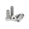 2pcs M12 x 20mm Hole M5 Hollow External Hexagon Screw Thread Socket Through Bolt 304 Stainless Steel view 1